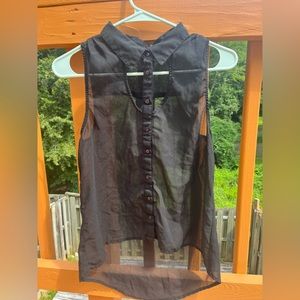 Charlotte Russe Medium size black transparent tank top